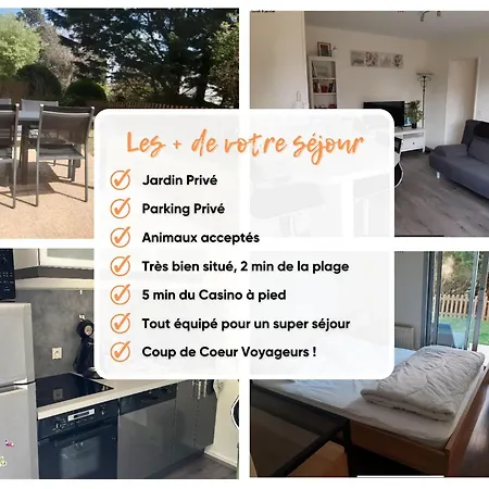 Apartmán T2 A 2 Min De La Mer, Avec Jardin Prive Et Cloture, Parking, A Proximite Du Centre-ville Cabourg